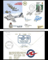 1177 Lettre Airmail Cover Grande Bretagne Great Britain Flying Fortress 1977 Signé (signed) Pilots - Avions