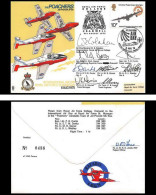 1150 Lettre Airmail Cover Grande Bretagne Great Britain Poachers 1975 Signé (signed) Pilots - Avions