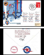 1132 Lettre Airmail Cover Grande Bretagne Great Britain Falcons 1974 Signé (signed) Pilots - Avions