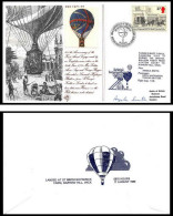 1122 Lettre Aviation Airmail Cover Luftpost Grande Bretagne Great Britain Ballon Balloon Fiesta 1985 Signé (signed) - Airships