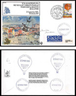 1110 Lettre Airmail War Cover Grande Bretagne Great Britain Siège Of Paris Ballon Balloon 1983 Signé (signed) - Flugzeuge