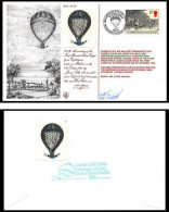 1118 Lettre Aviation Airmail Cover Luftpost Grande Bretagne Great Britain Ballon Balloon Fiesta 1985 Signé (signed) - Airships