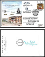 1100 Lettre Airmail War Cover Grande Bretagne Great Britain London Ecomomic Summit 1984 Signé (signed) - Avions