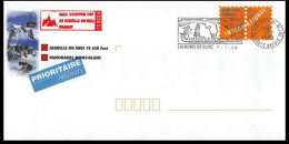 109 Entier Postal (Stamped Stationery) Aiguille Du Midi Mont Blanc 5/7/1999 Airmail Cover Luftpost - Enveloppes Types Et TSC (avant 1995)