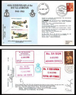1078 Lettre Airmail War Cover Grande Bretagne Great Britain Battle Of Britain 1940/1980 Signé (signed) - Airplanes