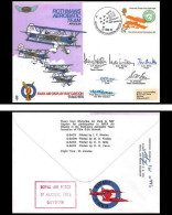 1134 Lettre Airmail Cover Grande Bretagne Great Britain Rothmans Team 1974 Signé (signed) Pilots - Airplanes