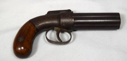 EARLY 19TH C AMERICAN PEPPER BOX PISTOL - Armes Neutralisées