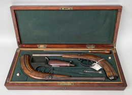 Pair Cased Koenig Dueling Pistols - Decorative Weapons