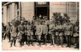 La Guerre De 1914 Dans Les Vosges - Saint-Dié Pendant L'Occupation Allemande - L'Etat-Major Devant L'Hôtel Terminus - Saint Die