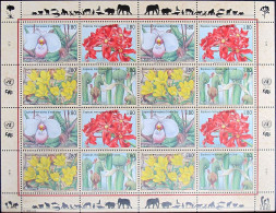 UNO GENF 1996 Mi-Nr. 288/91 Kleinbogen Gefährdete Arten ** MNH - Blocks & Sheetlets