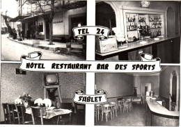 RECTO/VERSO - CPA - SABLET - HOTEL RESTAURANT BAR DES SPORTS - Hotels & Restaurants