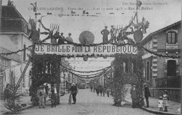 Chalon Fêtes Août 1913 Rue De Belfort - Chalon Sur Saone