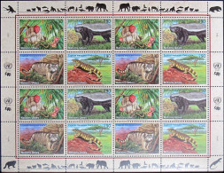 UNO GENF 2002 Mi-Nr. 434/37 Kleinbogen Gefährdete Arten ** MNH - Blocks & Sheetlets