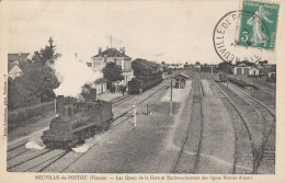 Neuville En Poitou , La Gare Et Le Train - Neuville En Poitou