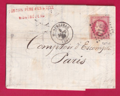 N°32 GC 2510 MONTREJEAU HAUTE GARONNE POUR PARIS 1868 LETTRE - 1849-1876: Klassik