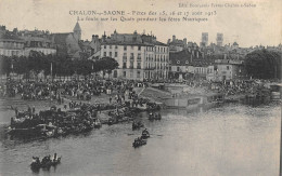 Chalon Fêtes Nautiques Péniches Péniche Août 1913 - Chalon Sur Saone