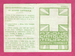 Tessera Associativa- Azione Cattolica Italiana. Gioventù Femminile. , 1945- - Membership Cards