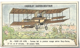 CHROMO - Chocolat GUERIN BOUTRON - Dans Les Airs - 84 - Avion - Guerin Boutron