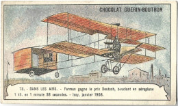 CHROMO - Chocolat GUERIN BOUTRON - Dans Les Airs - 73 - Avion - Guérin-Boutron