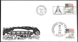 US Space Cover 1986. Columbia STS-61C Launch/ Landing. Comet Halley - Etats-Unis