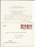 Lettre Officiel Du Conseiller Fédéral Chef Du Département Militaire Fédéral, Remerciement Signé P. Chaudet - Politicians  & Military