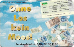 Germany - NKL Lotterie Neugebauer - Ohne Los Kein Moos 1 - O 0104 - 01.1997, 3DM, 30.000ex, Used - O-Series: Kundenserie Vom Sammlerservice Ausgeschlossen