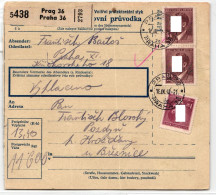 Böhmen Und Mähren 105 U.a. Auf Brief Als Mischfrankatur Paketkarte #KN360 - Autres & Non Classés