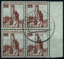 BERLIN DS BURGEN U. SCHLÖSSER Nr 673 Gestempelt VIERERBL X0E3AFA - Used Stamps