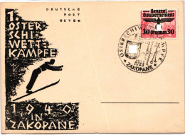 Generalgouvernement 30 Auf Postkarte Als Einzelfrankatur Osterschiwettkä. #KN374 - Besetzungen 1938-45