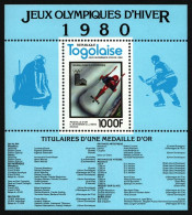 Togo 1980 - Mi-Nr. Block 172 A ** - MNH - Olympia Lake Placid - Mali (1959-...)