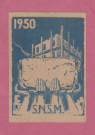 Tessera Associativa- SNSM. Sindacato Nazionale Scuiola Media, 1950. Rilasciata A Lecce- - Cartes De Membre