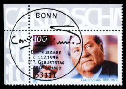 BRD 1996 Nr 1894 ZENTR-ESST ECKE-OLI X2CBEAA - Used Stamps