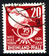 FRANZ. ZONE RL-PFALZ Nr 51 Gestempelt Gepr. X32F40A - Rhine-Palatinate
