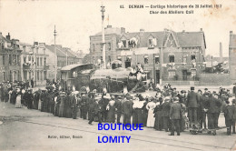 59 Denain Cortège Historique 28 Juillet 1912 Char Des Ateliers Cail CPA Locomotive Train - Denain