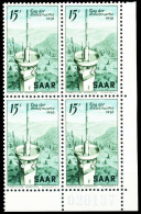 SAARLAND 1956 Nr 369 Postfrisch VIERERBLOCK ECKE-URE X5F6F7A - Nuevos