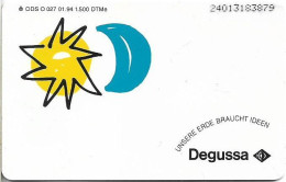 Germany - Degussa - O 0027 - 01.1994, 6DM, 1.500ex, Used - O-Series : Séries Client