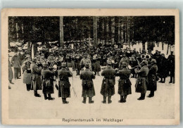 39870641 - Regimentsmusik Im Waldlager Fotograf Raspe Feldpost 3. Landwehr-Division - War 1914-18