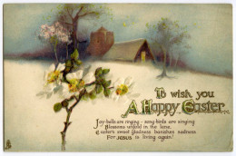 TO WISH YOU A HAPPY EASTER - EMBOSSED (TUCK'S) / SANDGATE, GLOSTER TERRACE (LEE, AVENT) - Tuck, Raphael