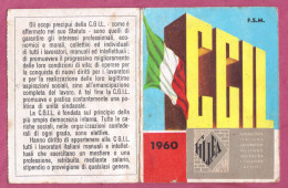 Tessera Sindacato. CGIL, 1960- Emessa A Bari - Cartes De Membre