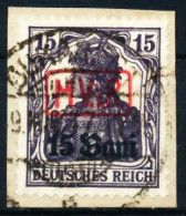BES 1WK D-MV RUMÄNIEN Nr 1 Gestempelt Briefstück Zentrisch X68F54A - Occupation 1914-18