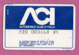 Tessera, Card ACI,Automobile Club D'Italia. Socio 1975-1976. - Cartes De Membre