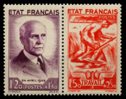 FRANKREICH 1943 Nr 589 Und 590 Postfrisch WAAGR PAAR X742F26 - Unused Stamps