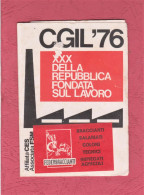 Union Card, Tessera Sindacato CGIL Molfetta-1976. Issued. - Membership Cards