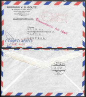 Guatemala Cover Mailed To Austria 1957. Clipper Service. Meter Franking - Guatemala
