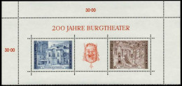 ÖSTERREICH Block 3 Postfrisch ORA S5AAD16 - Blocks & Sheetlets & Panes