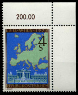 ÖSTERREICH 1978 Nr 1574 Postfrisch ECKE-ORE X809816 - Unused Stamps