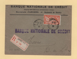 Type Merson - N°145 Seul Sur Lettre Recommande 3e Echelon - 1926 - Angers - 1877-1920: Semi Modern Period