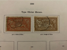 Lot 2 Timbres Type Merson - 40c Et 50c - Gebruikt