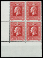 NORWEGEN Nr 590 Postfrisch VIERERBLOCK ECKE-ULI X915DF2 - Unused Stamps