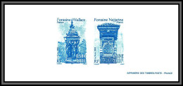 N°3441/3442 Fontaine Nejjarine (Maroc) Wallace Fountain Gravure Collective France 2001 - Documents De La Poste
